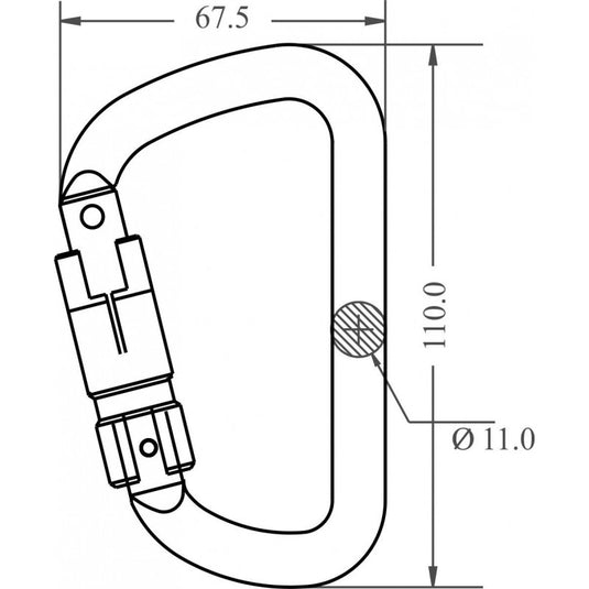 Alu-Karabiner triple