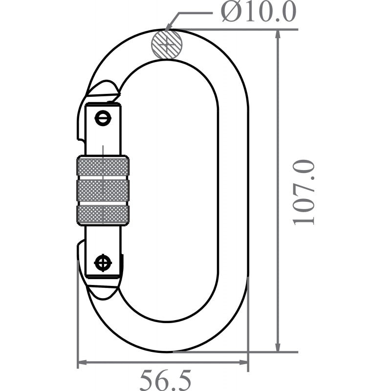 Stahl-Karabiner Schraub